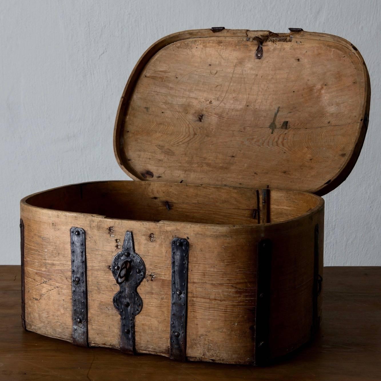 Box Large Wood Swedish, 19th Century, Sweden 1
