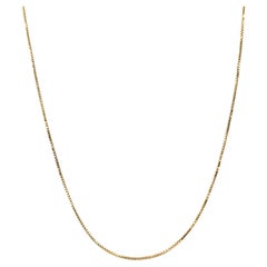 Collar Box Link de Oro Amarillo de 14k