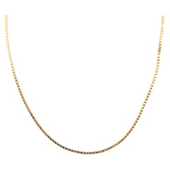 Box Link Necklace in 14k Yellow Gold