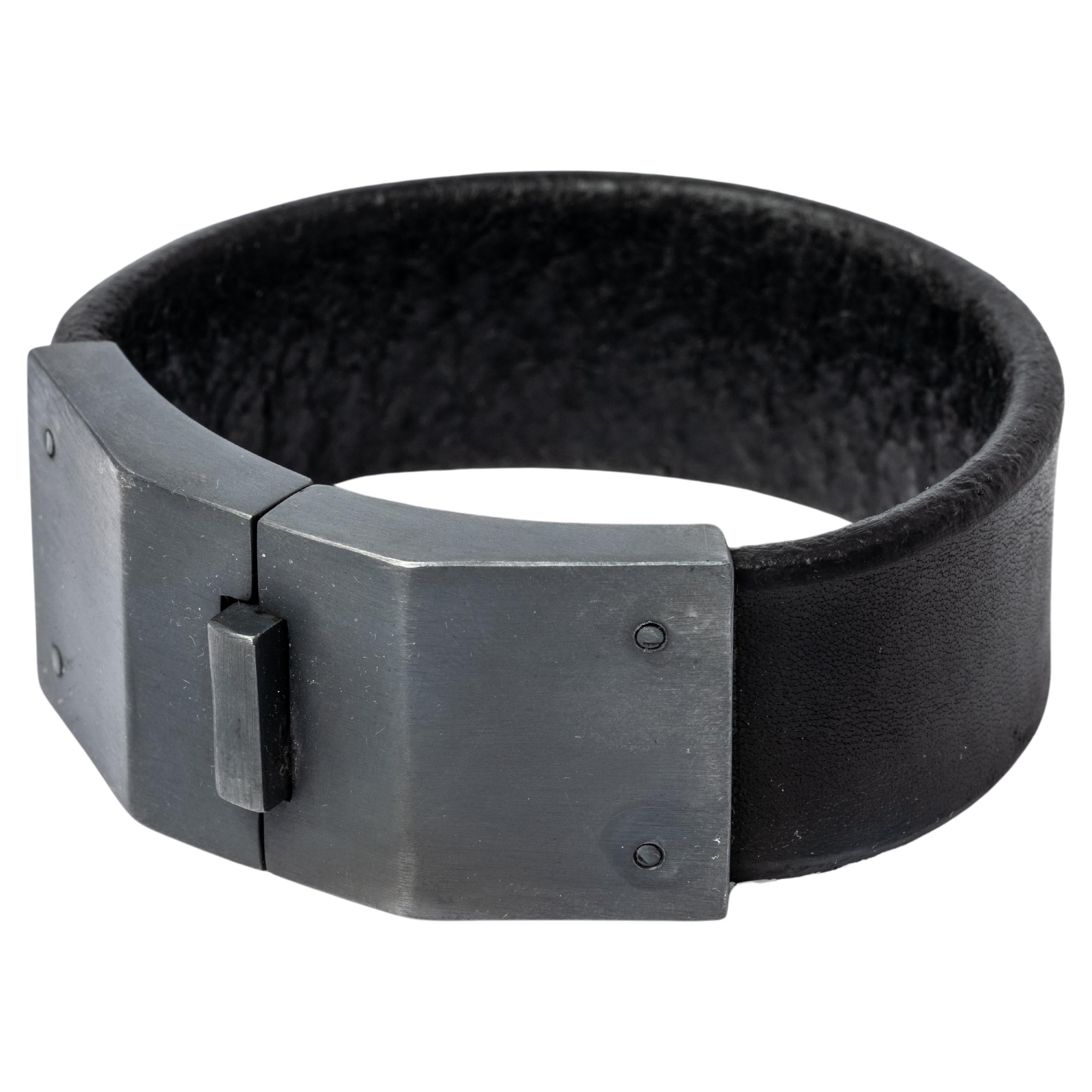 Boxschloss-Armband (Face, schmal, BLK+KA) im Angebot
