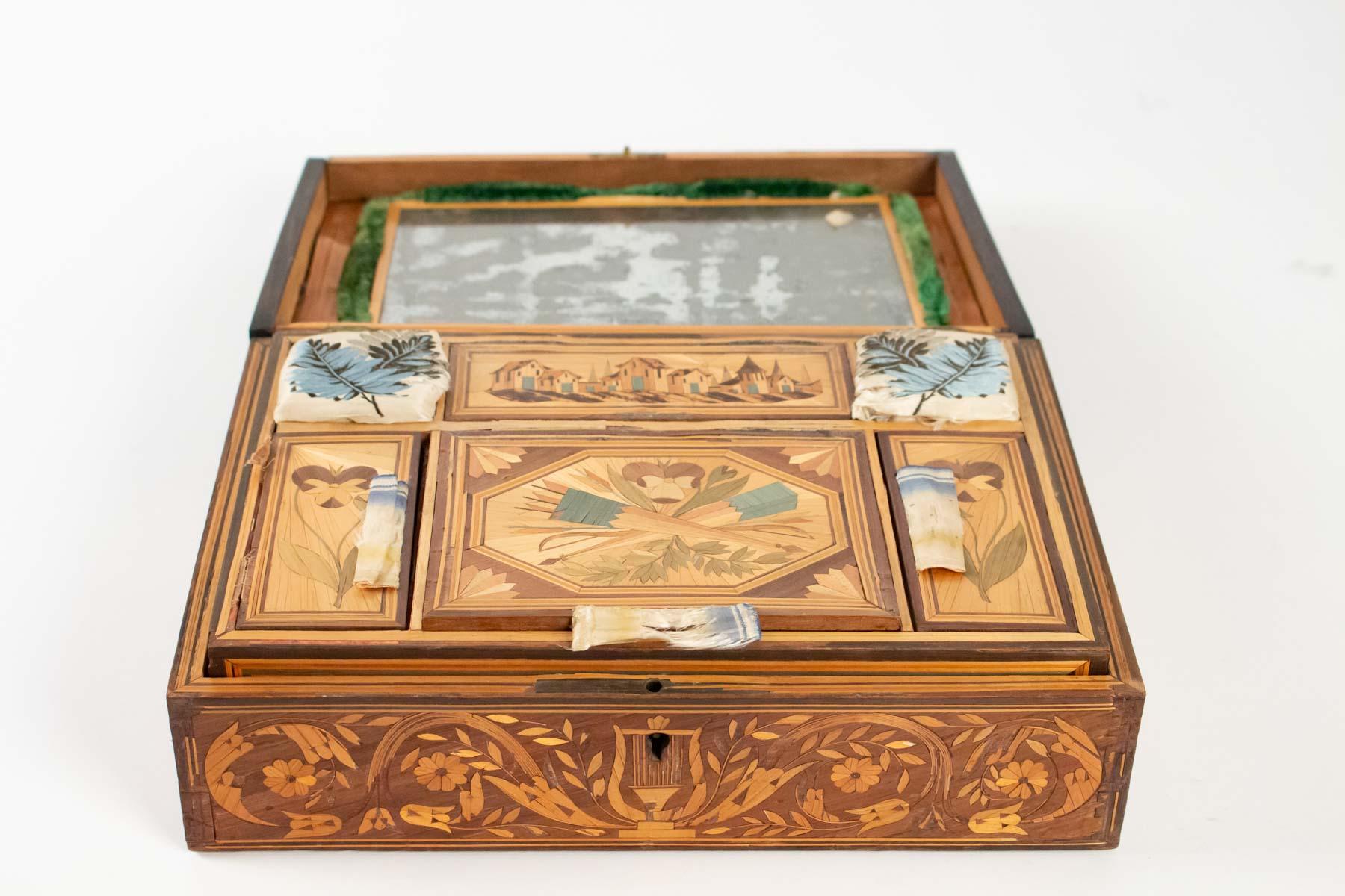 Box Marquetry Straw, Mid-19th Century, Antiquity, France 2