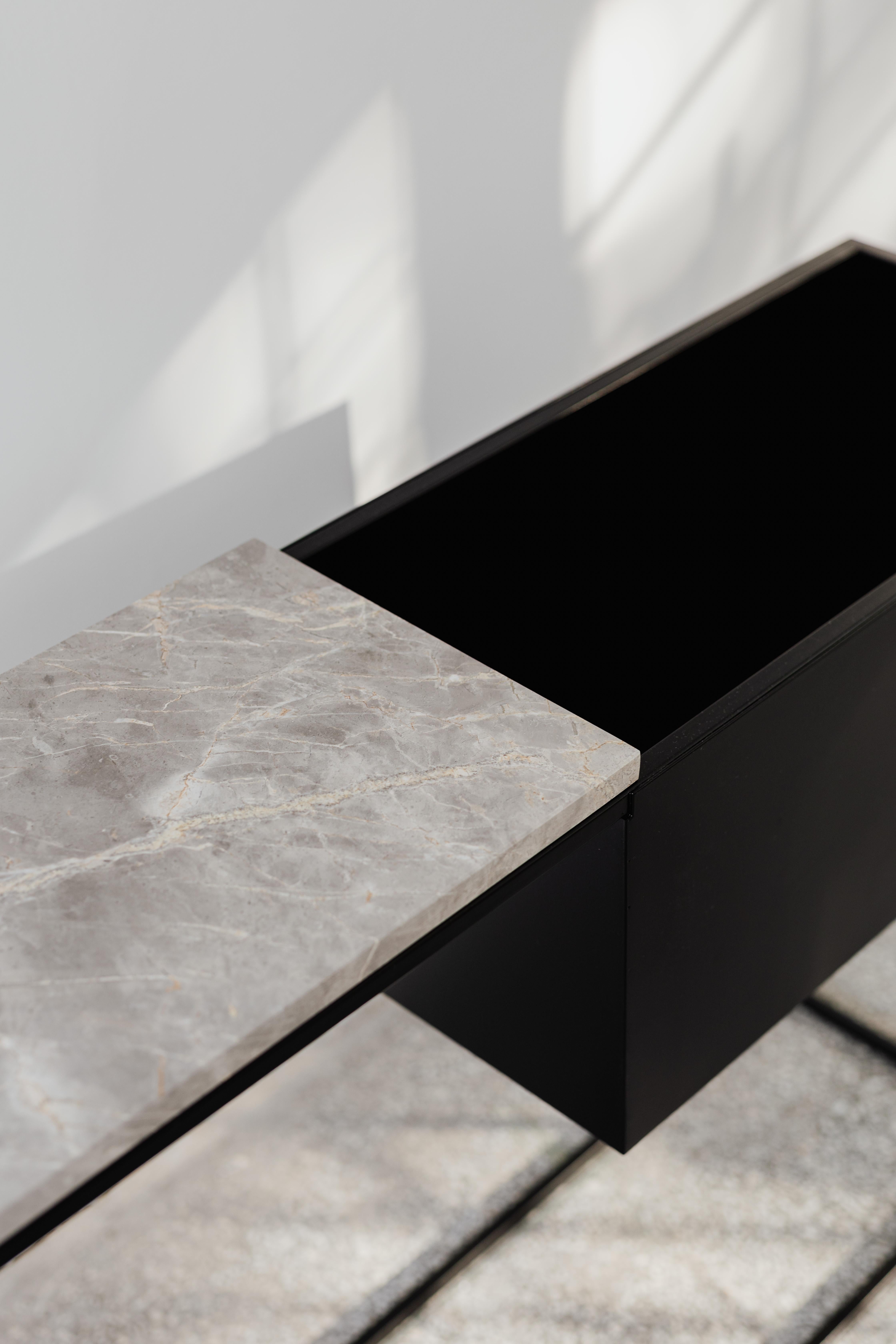 Post-Modern Box Maxi L Grey Console Table by Un’common For Sale
