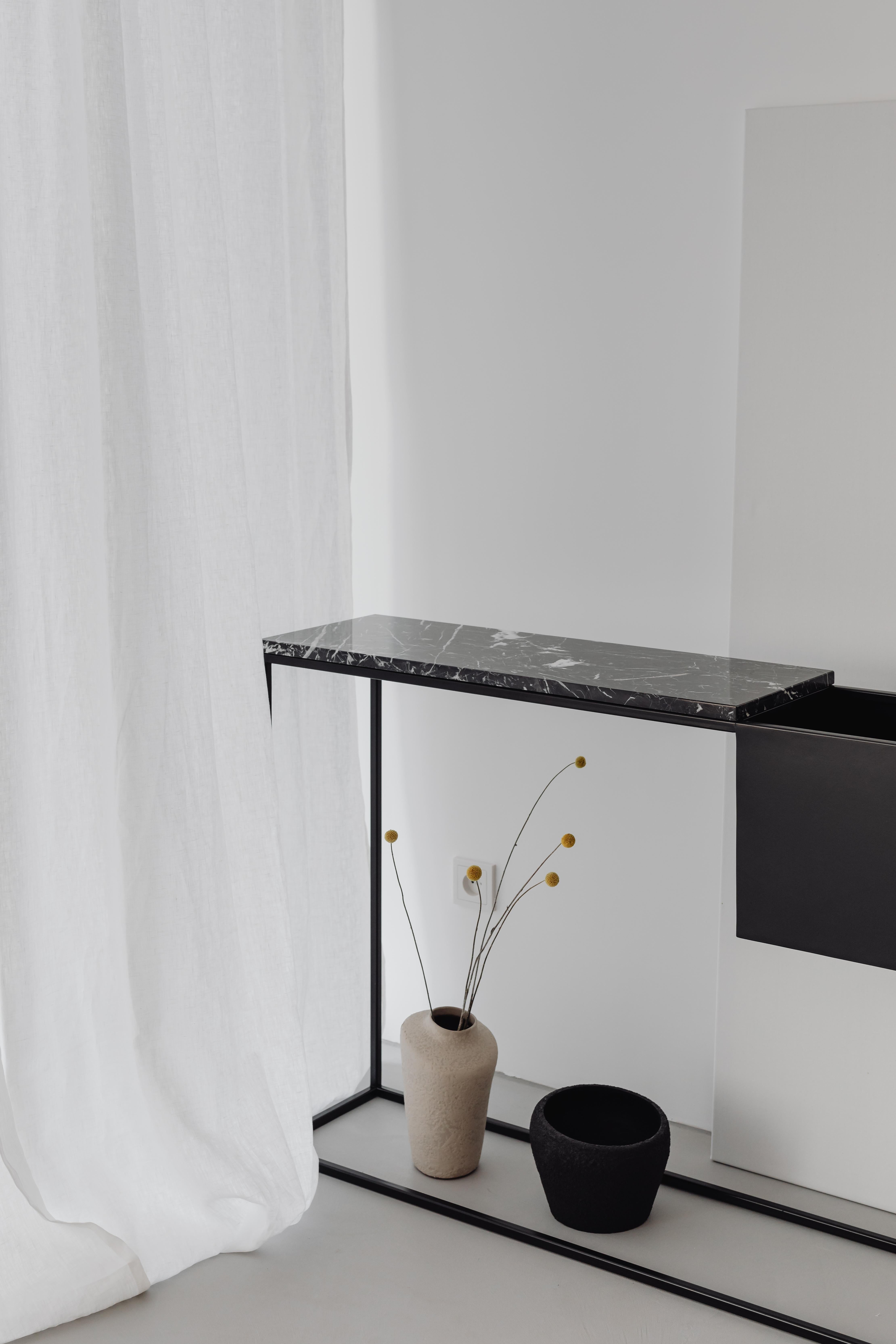 Polish Box Maxi M Black Console Table by Un’common For Sale