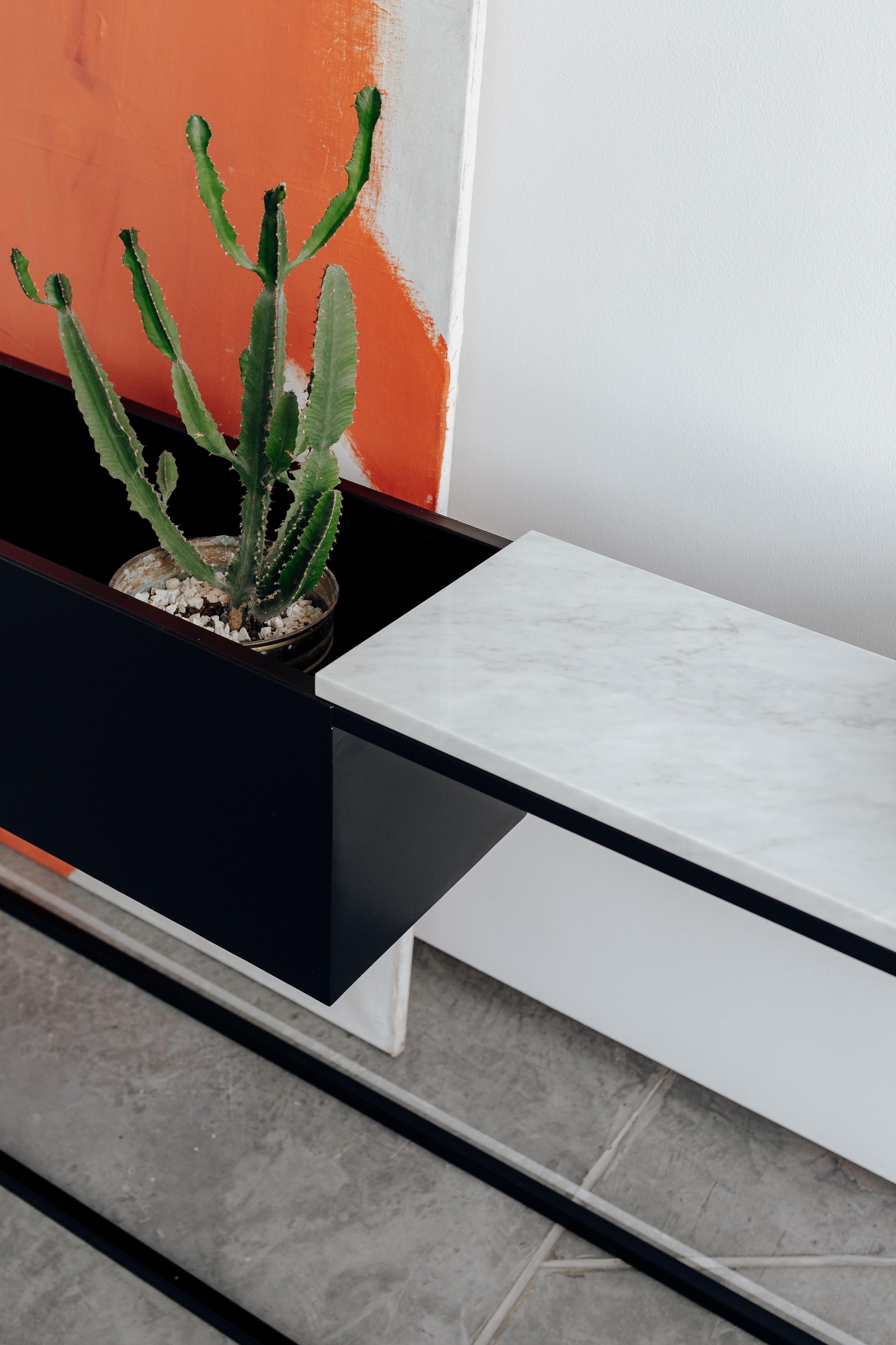 Polish Box Maxi M White Console Table by Un’common For Sale