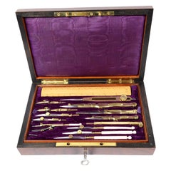 1850 Vintage Drawing Instruments Set sold by Papeterie Henri Eloy in Peronne