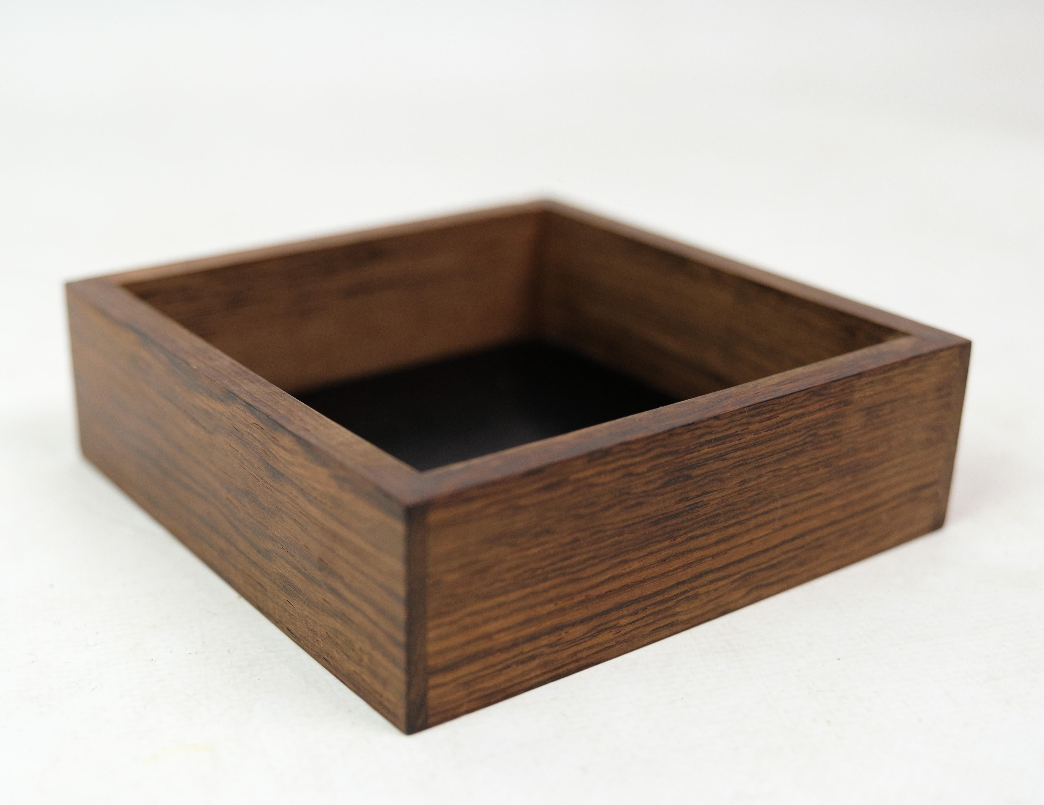 Danish Box Made In Rosewood With A top Made Of Ceramic From 1960s For Sale