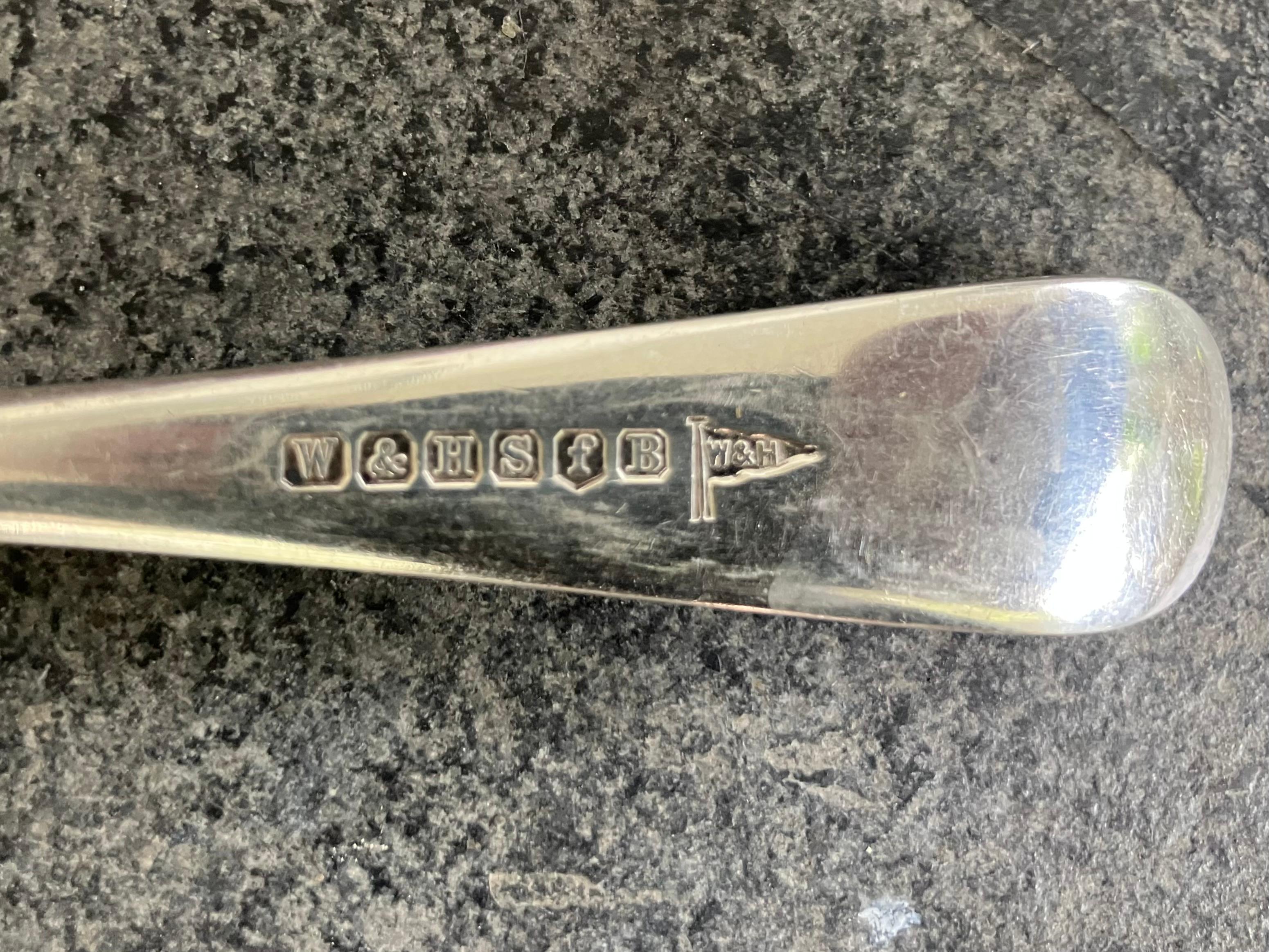 20th Century Box Set of English Silver Cutlery for Six For Sale