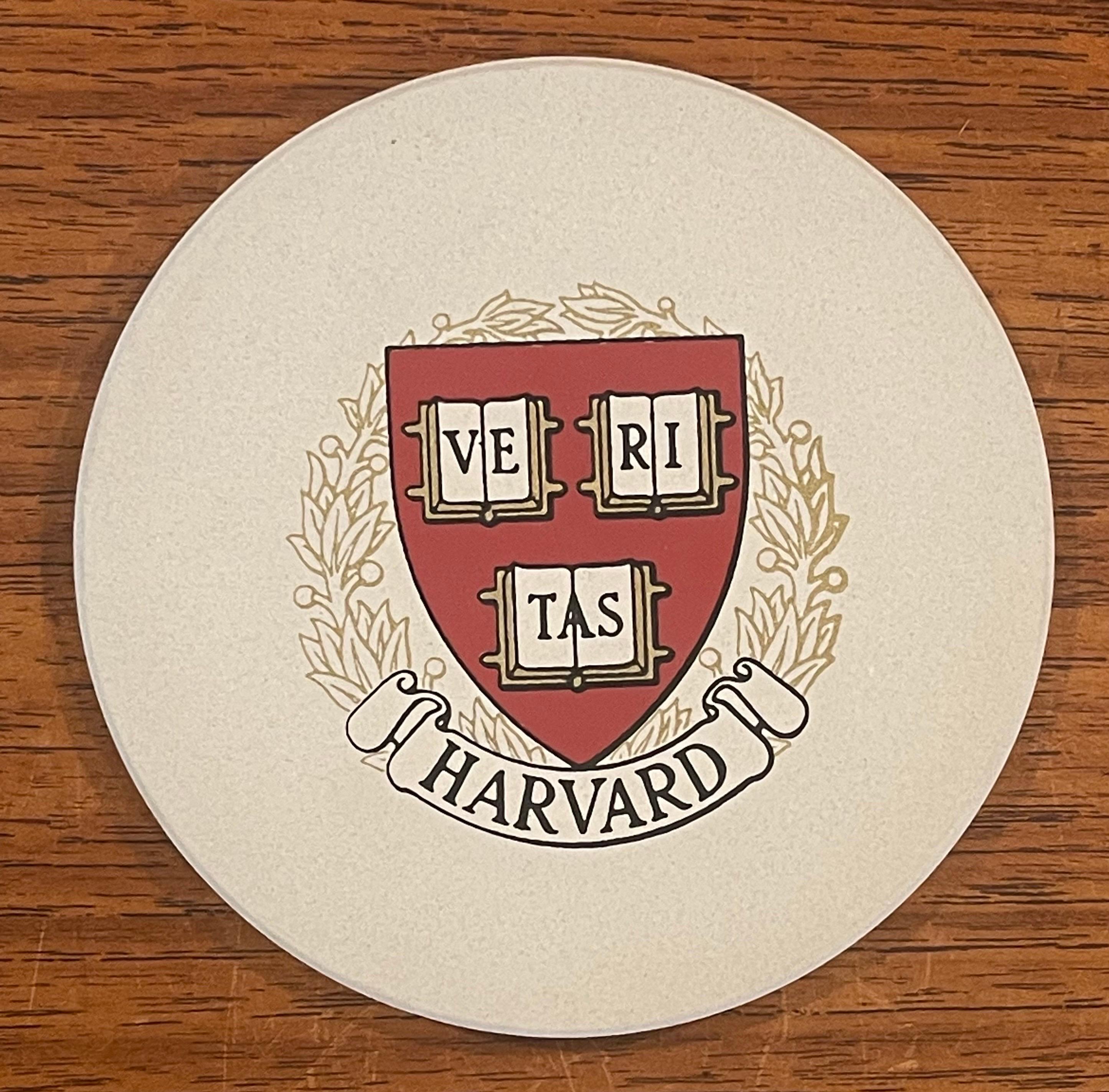 20th Century Box Set of Four Harvard University Stone Drink Coasters For Sale