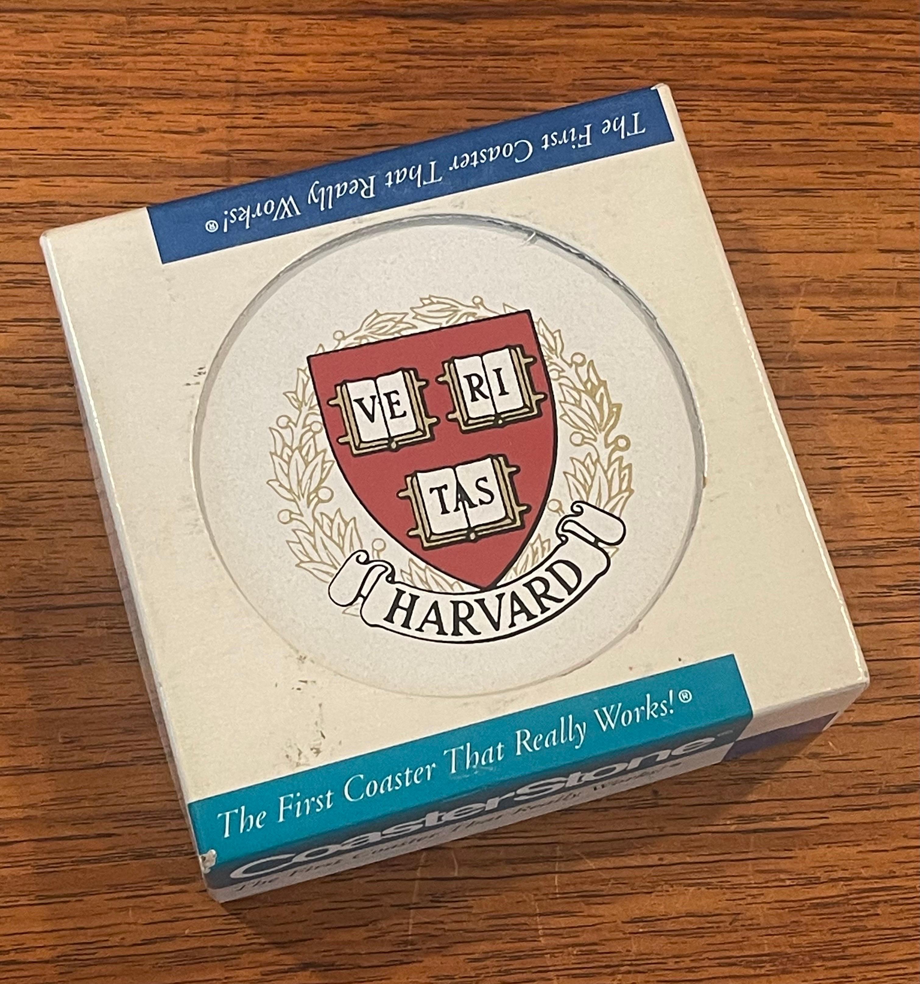 Box Set of Four Harvard University Stone Drink Coasters For Sale 2
