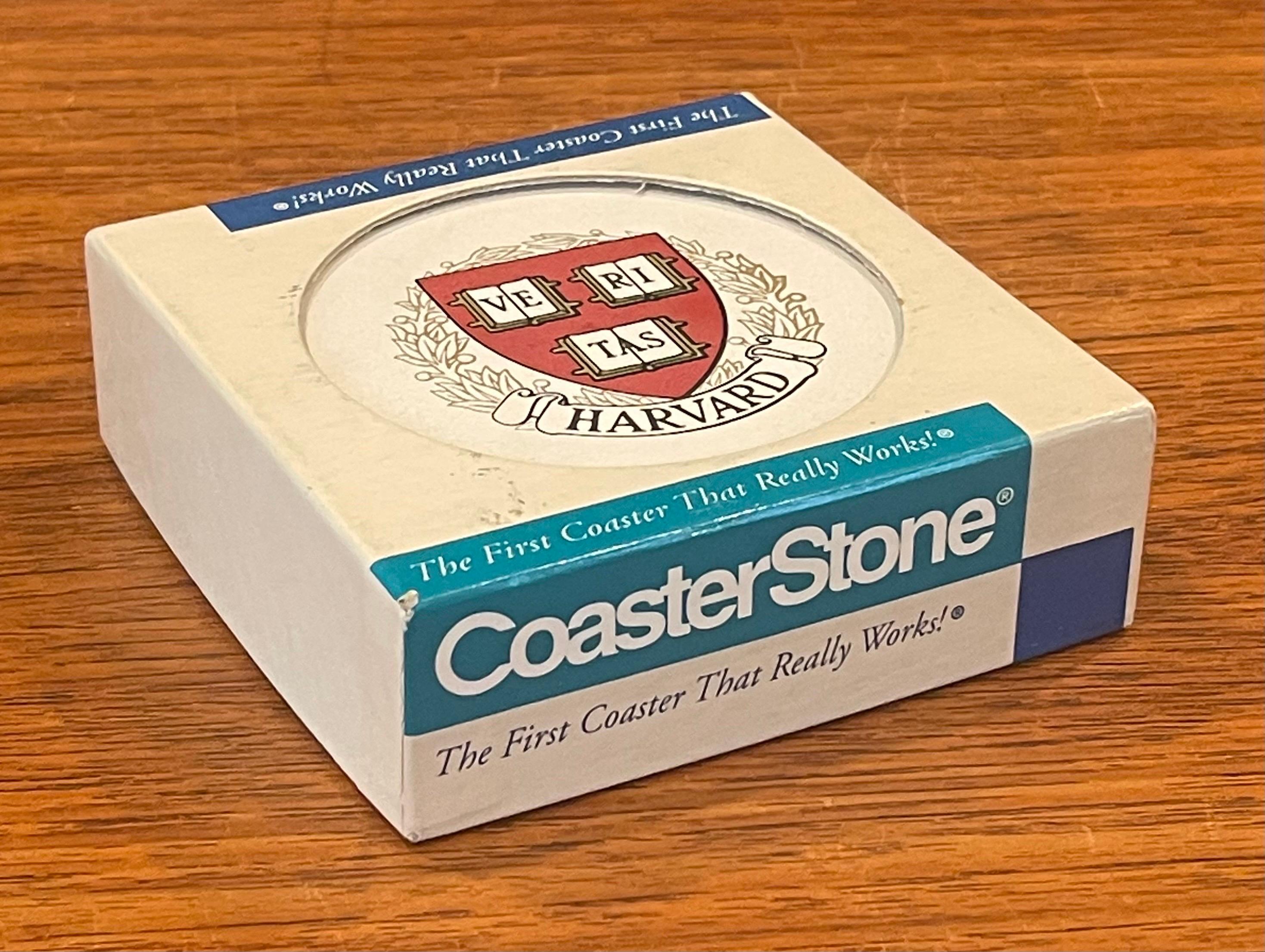 Box Set of Four Harvard University Stone Drink Coasters For Sale 3