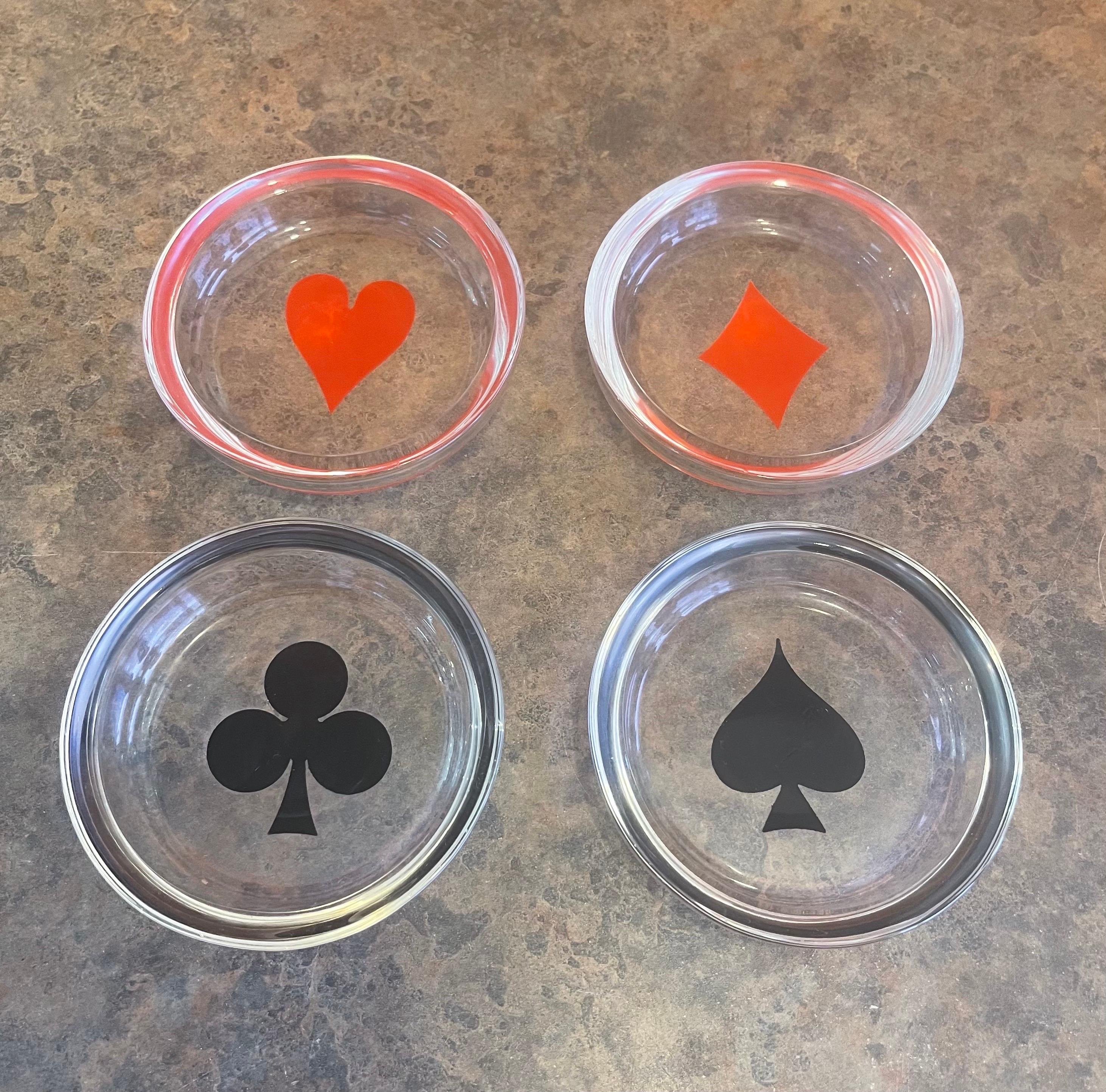 poker glass coasters