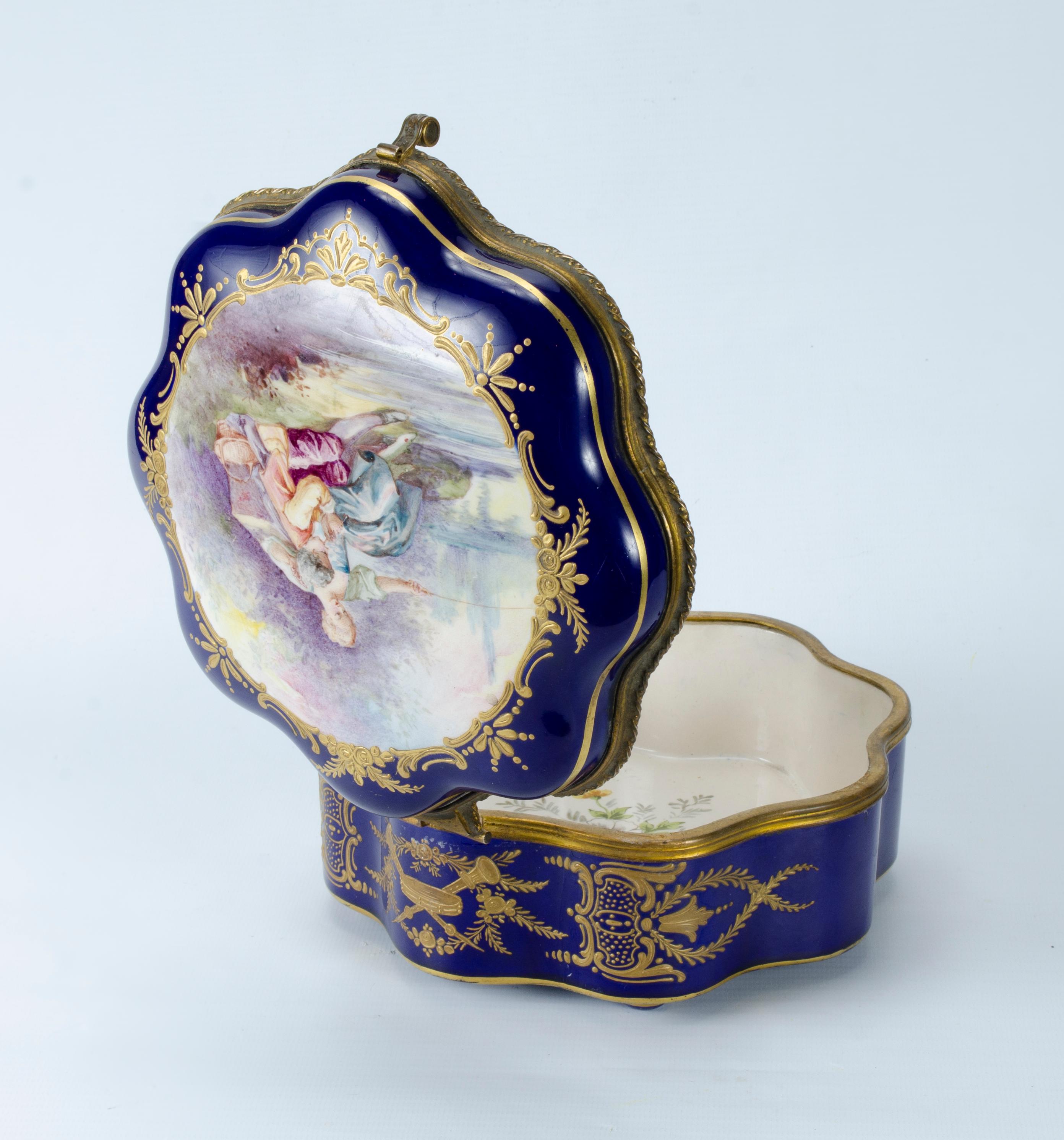 Neoclassical Box Sevres Porcelain For Sale