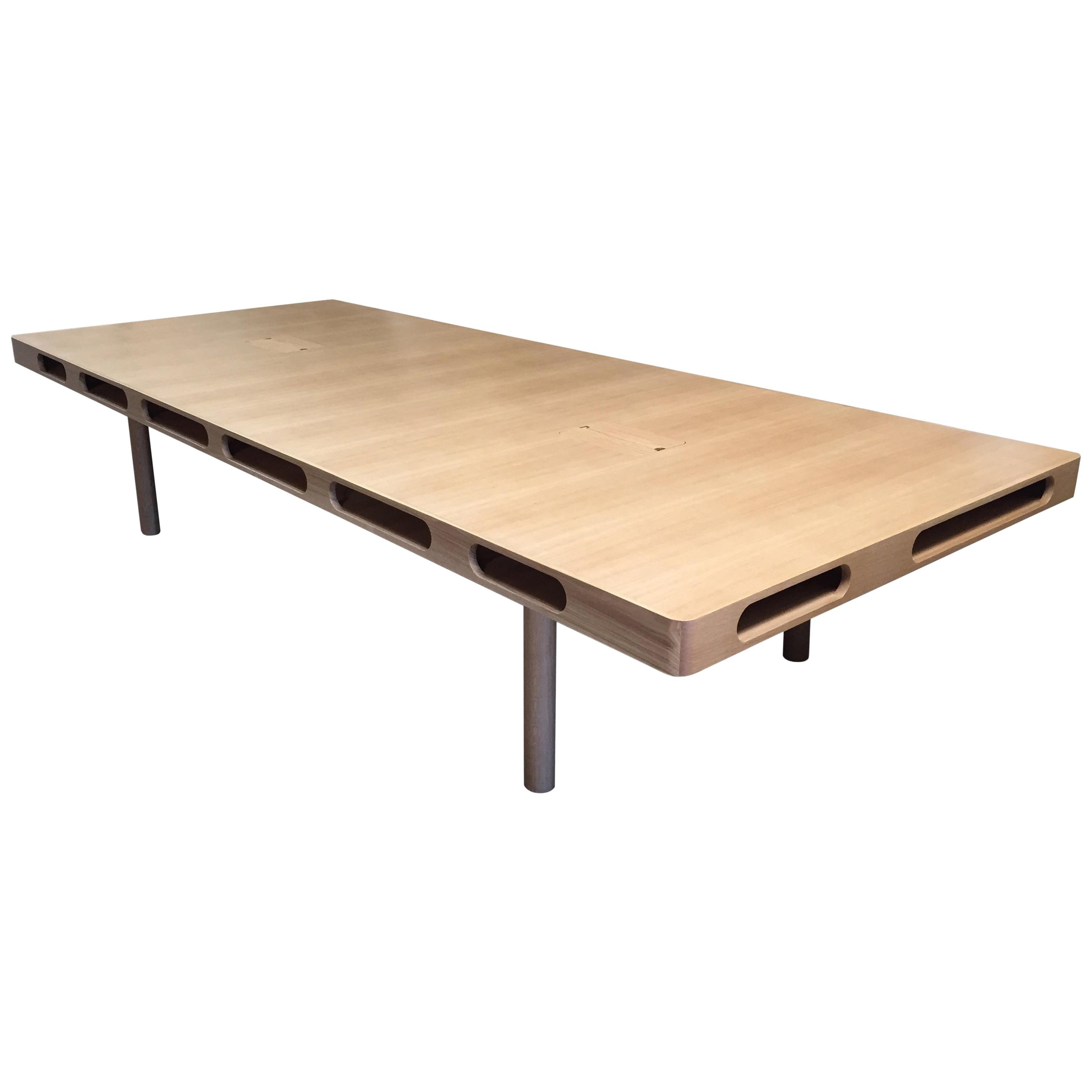 Box Table in White Oak for Dining or Conference For Sale