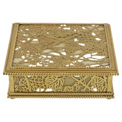 Box Tiffany studios glass and gilt bronze