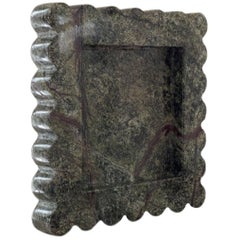 Box Tray: Chunky Scalloped Edge Square Tray in Sea Grass by Anastasio Home