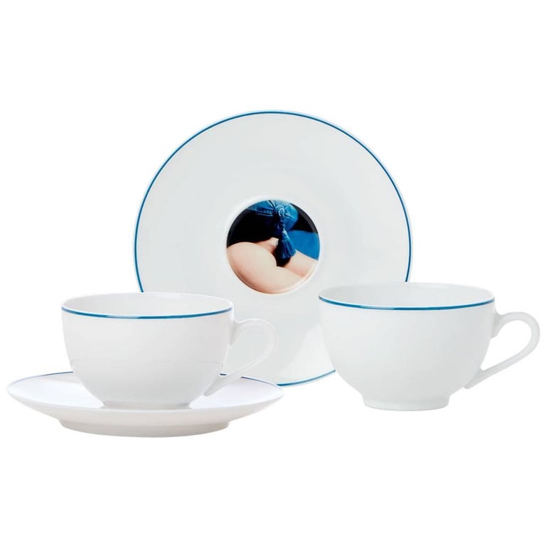 Box of 2 Porcelain Tea Cups Collection Les Françaises  For Sale