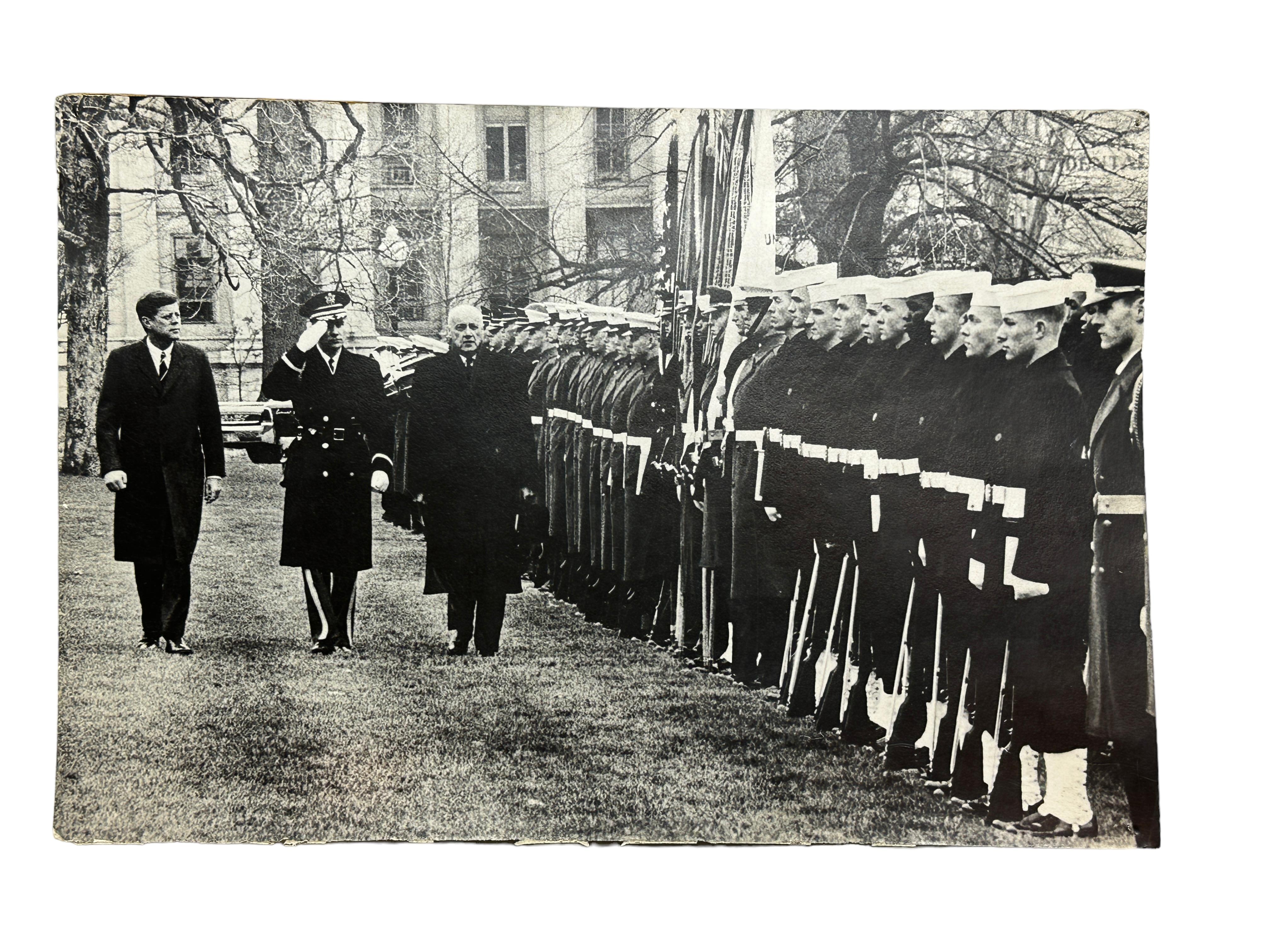 Schachtel mit historischen Fotos von JFK Kennedy, Roosevelt, Adenauer German Press  im Angebot 4