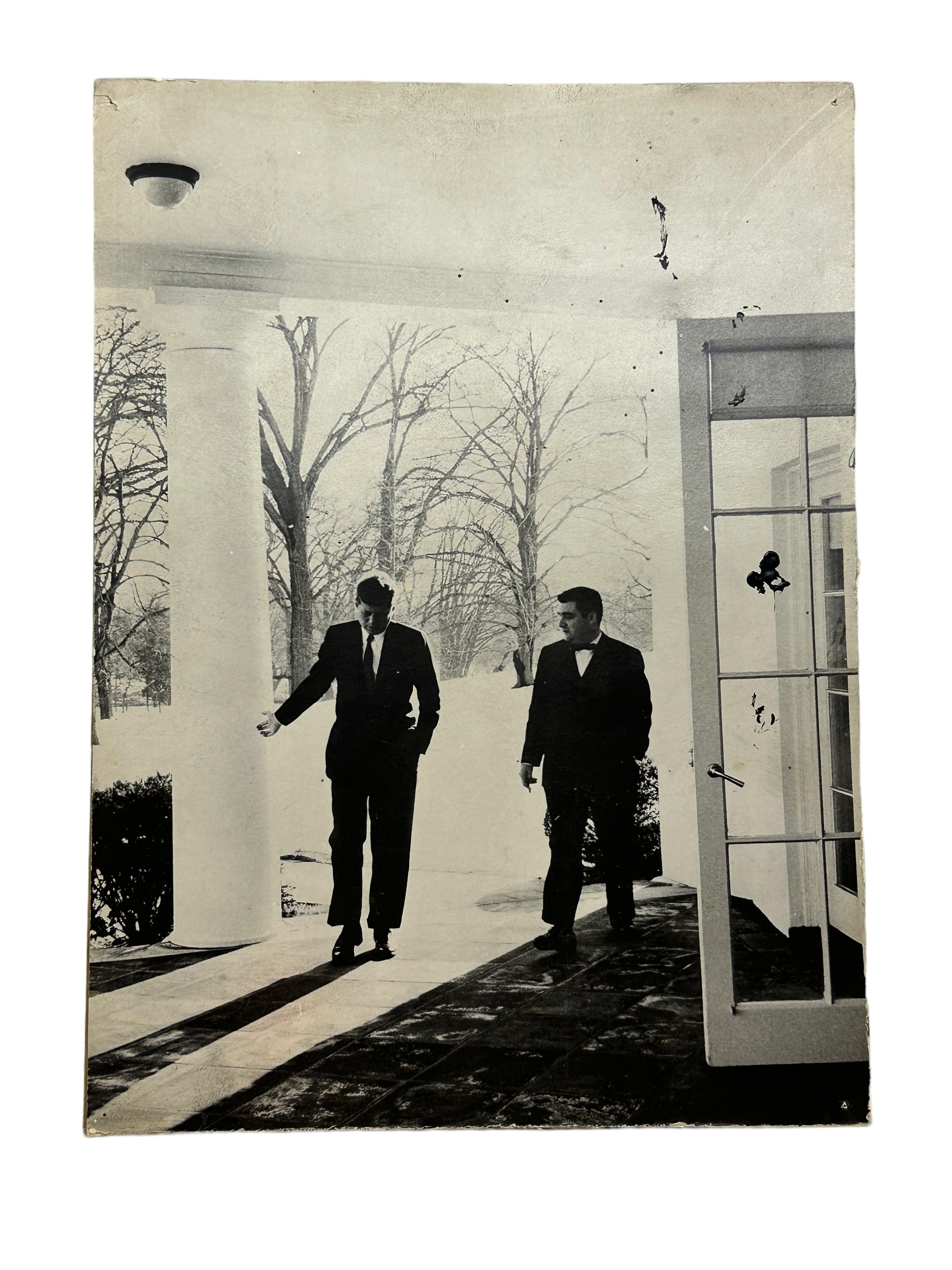 Schachtel mit historischen Fotos von JFK Kennedy, Roosevelt, Adenauer German Press  (Moderne der Mitte des Jahrhunderts) im Angebot