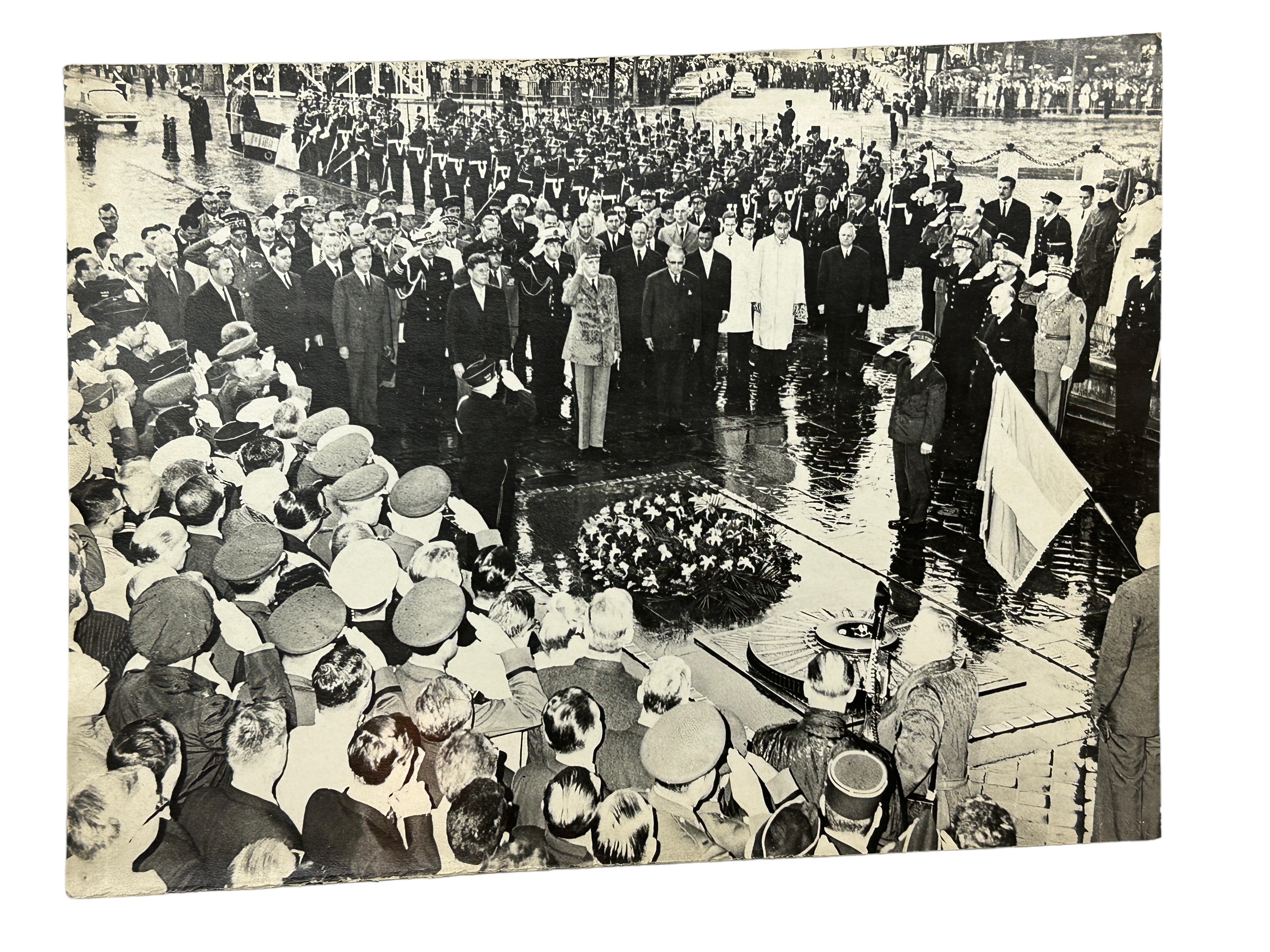 Schachtel mit historischen Fotos von JFK Kennedy, Roosevelt, Adenauer German Press  (Papier) im Angebot