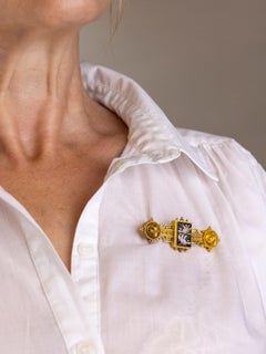 Boxed 19th Century Micro Mosaic Brooch