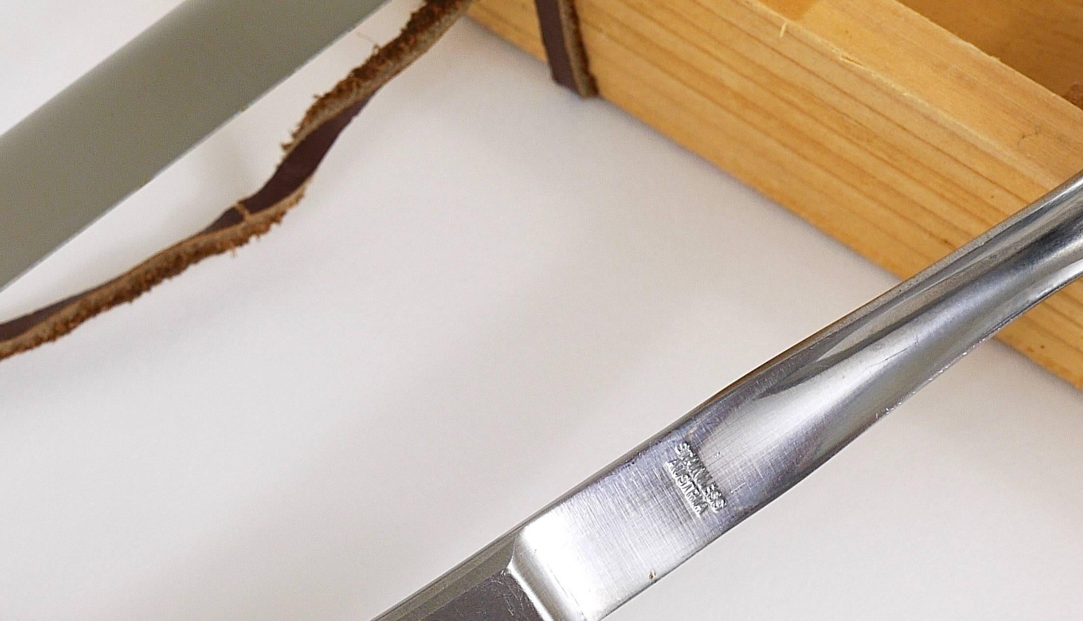 Coffret de couteaux à découper et fourchette Amboss 2050 par Helmut Alder, Austria, années 1950 en vente 1