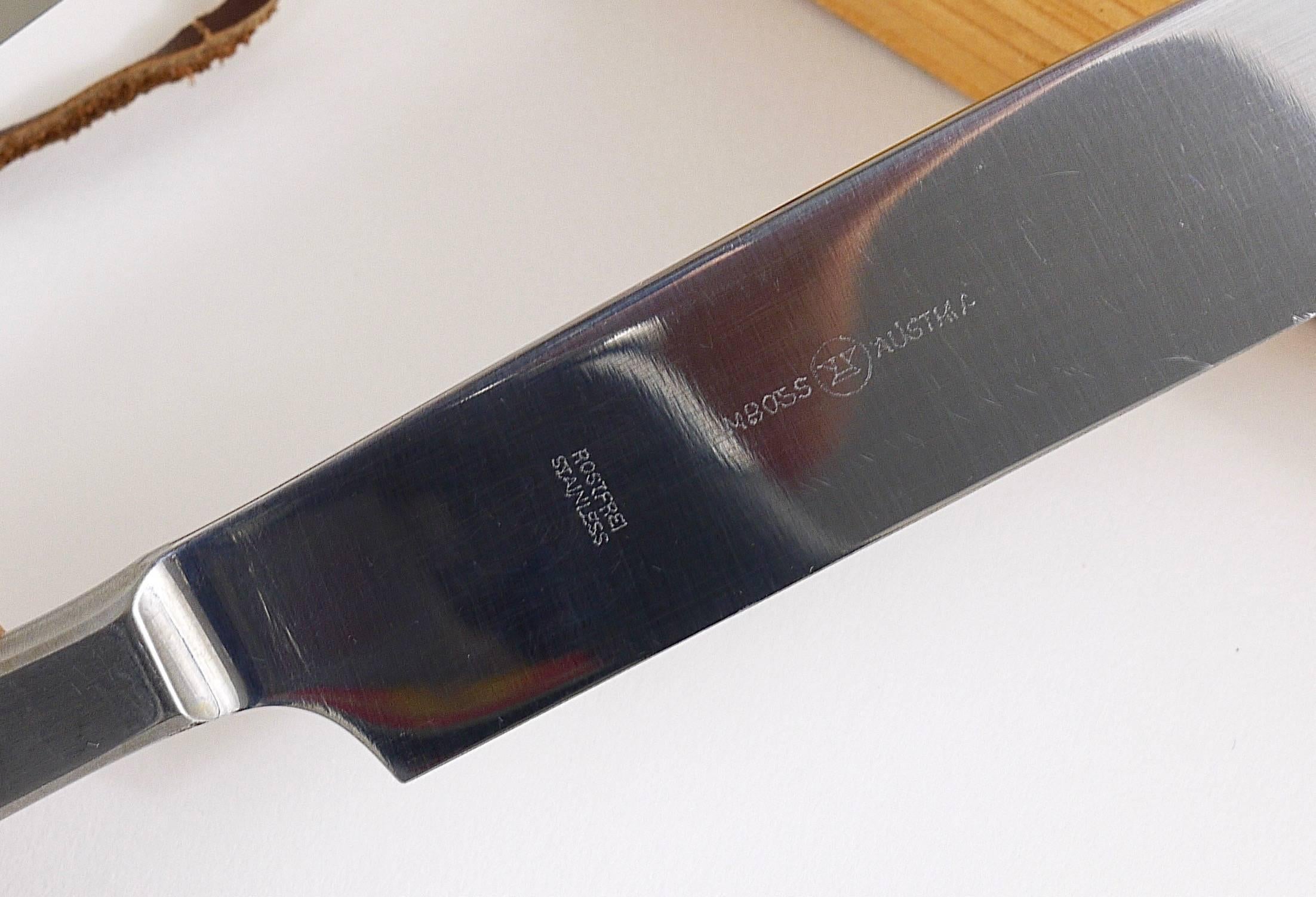 Boxed Amboss 2050 Carving Knives and Fork by Helmut Alder, Austria, 1950s For Sale 1