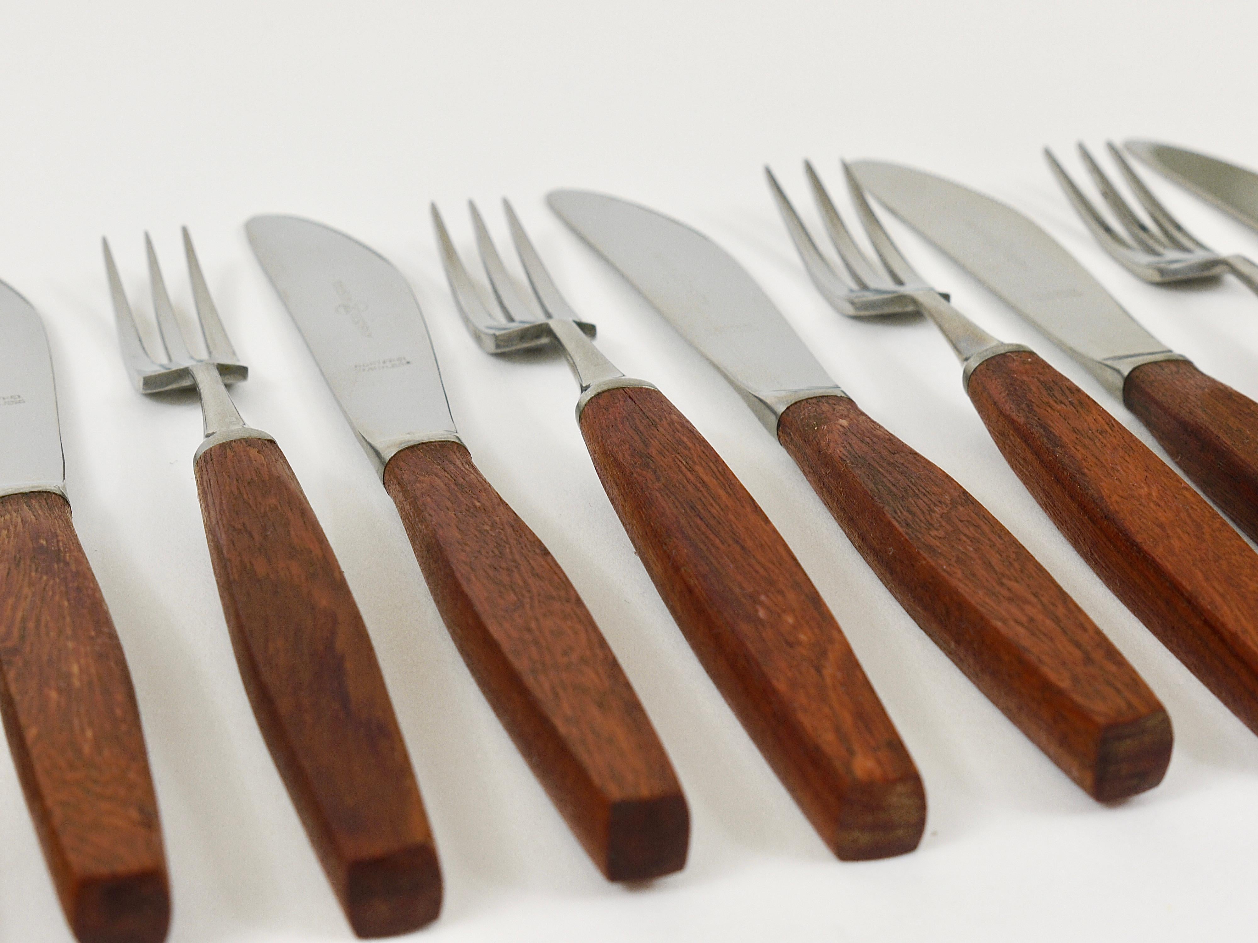 6 couteaux et 6 fourchettes amboss du milieu du siècle en boîte, couverts et couverts, Autriche, années 1950 en vente 1