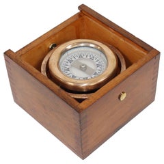 Vintage Boxed Boat Compass by Wilcox Crittendon