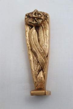 Boxed Gilt Bronze Letter Opener and Seal by G A Chenus