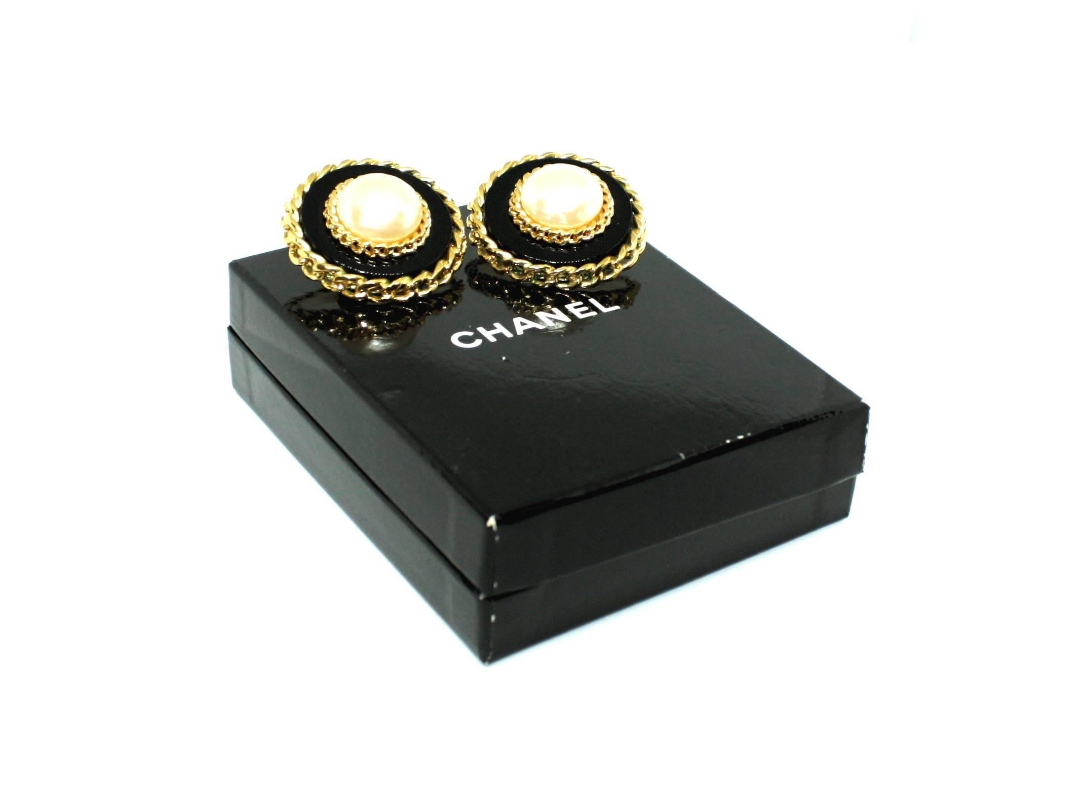 Contemporary Boxed Large Clip Earrings by Chanel