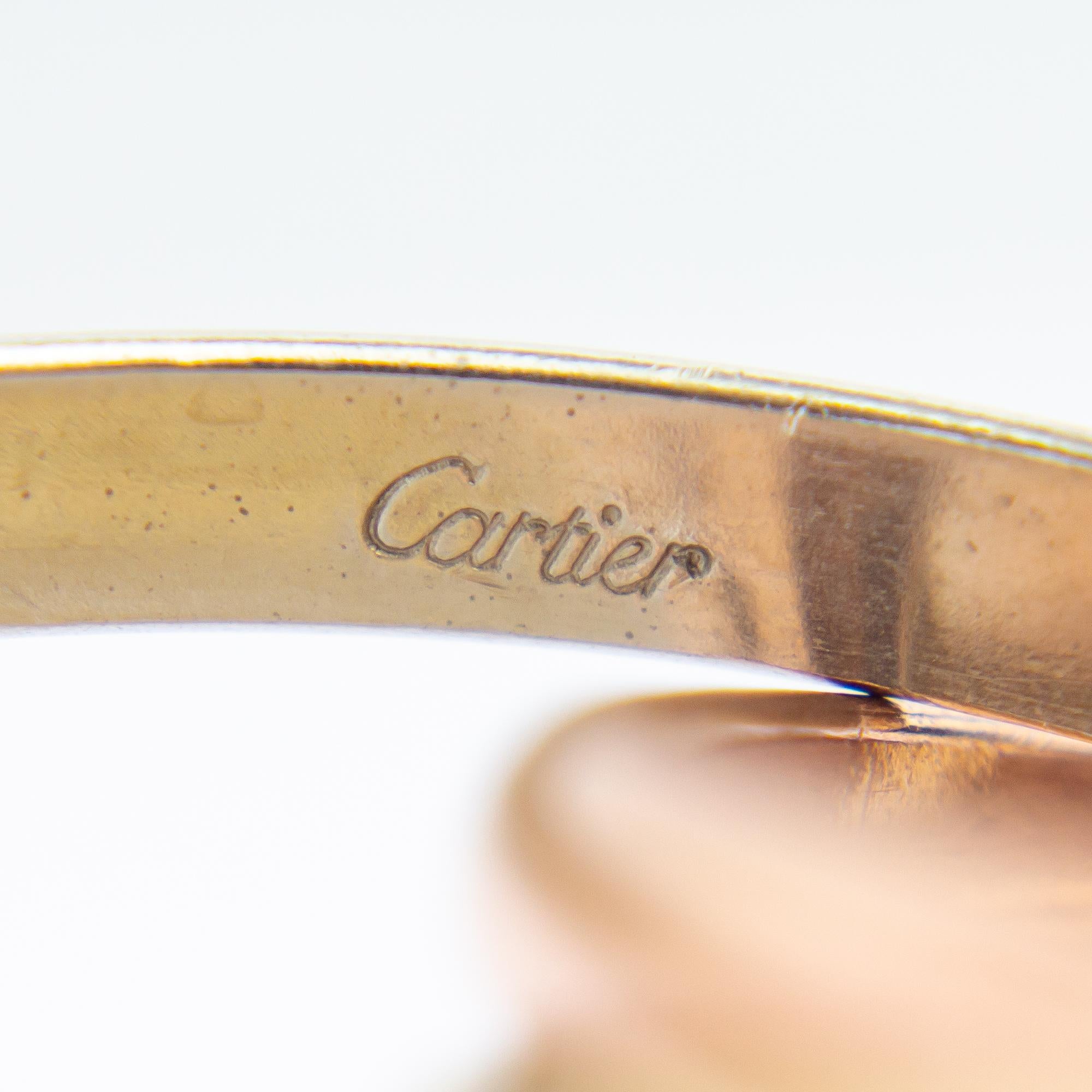 Set von 4 Cartier 'Trinity' Serviettenringen in Schachtel (Modernistisch)