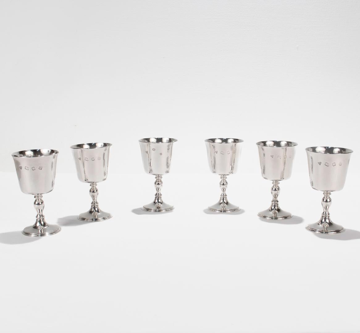 small silver goblets