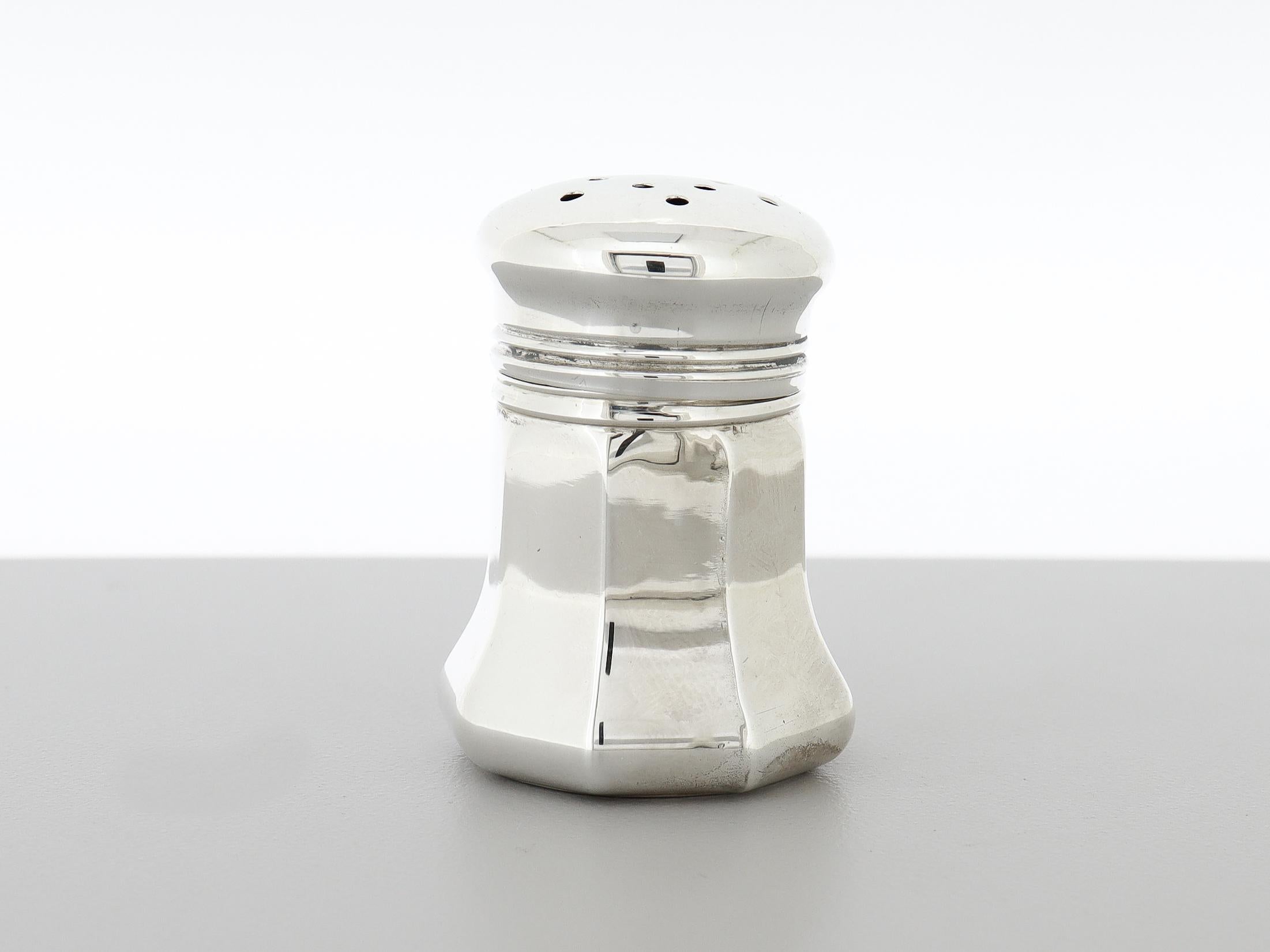 Boxed Set of 8 Cartier Sterling Silver Salt & Pepper Shakers For Sale 8