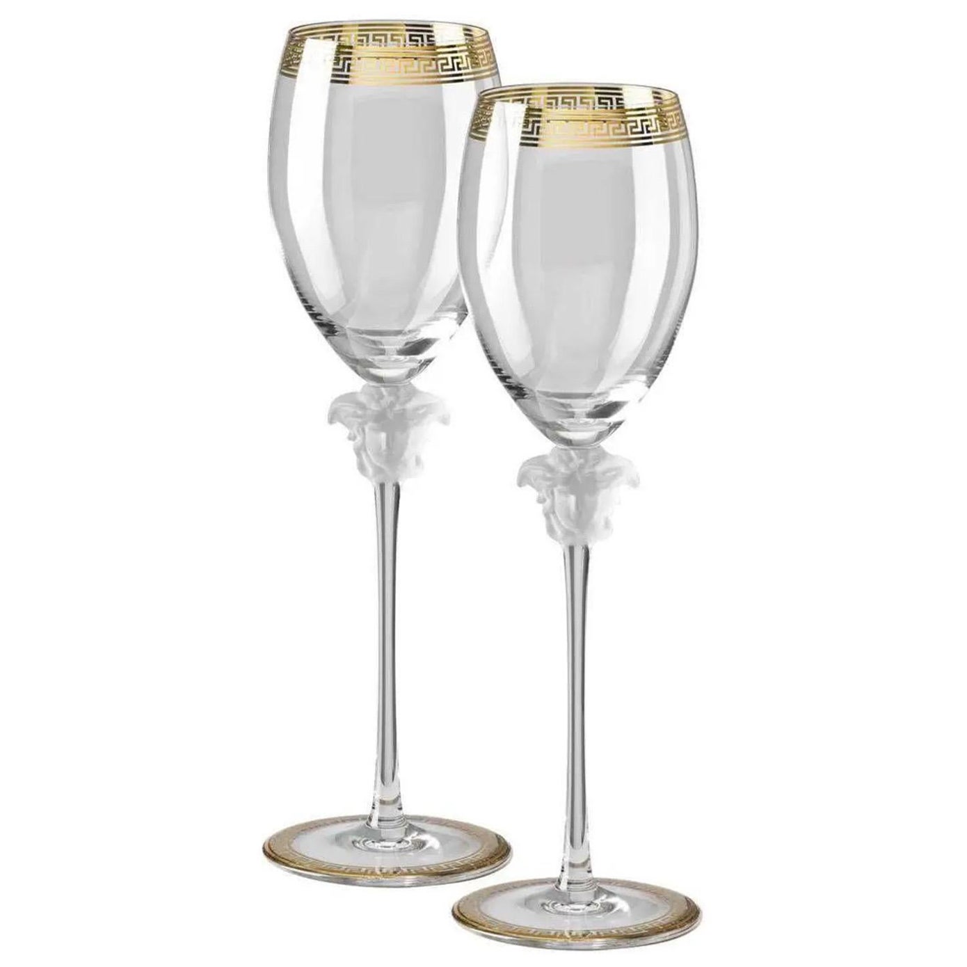 Boxed Set of Crystal "Medusa" Lumiere Red Wine Glasses by Versace