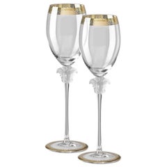 Estuche de copas de cristal "Medusa" Lumiere para vino tinto de Versace