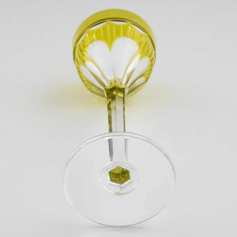 Liqueur Glasses - Set of Eight Uranium Cut to Clear by Laing Glasgow 3