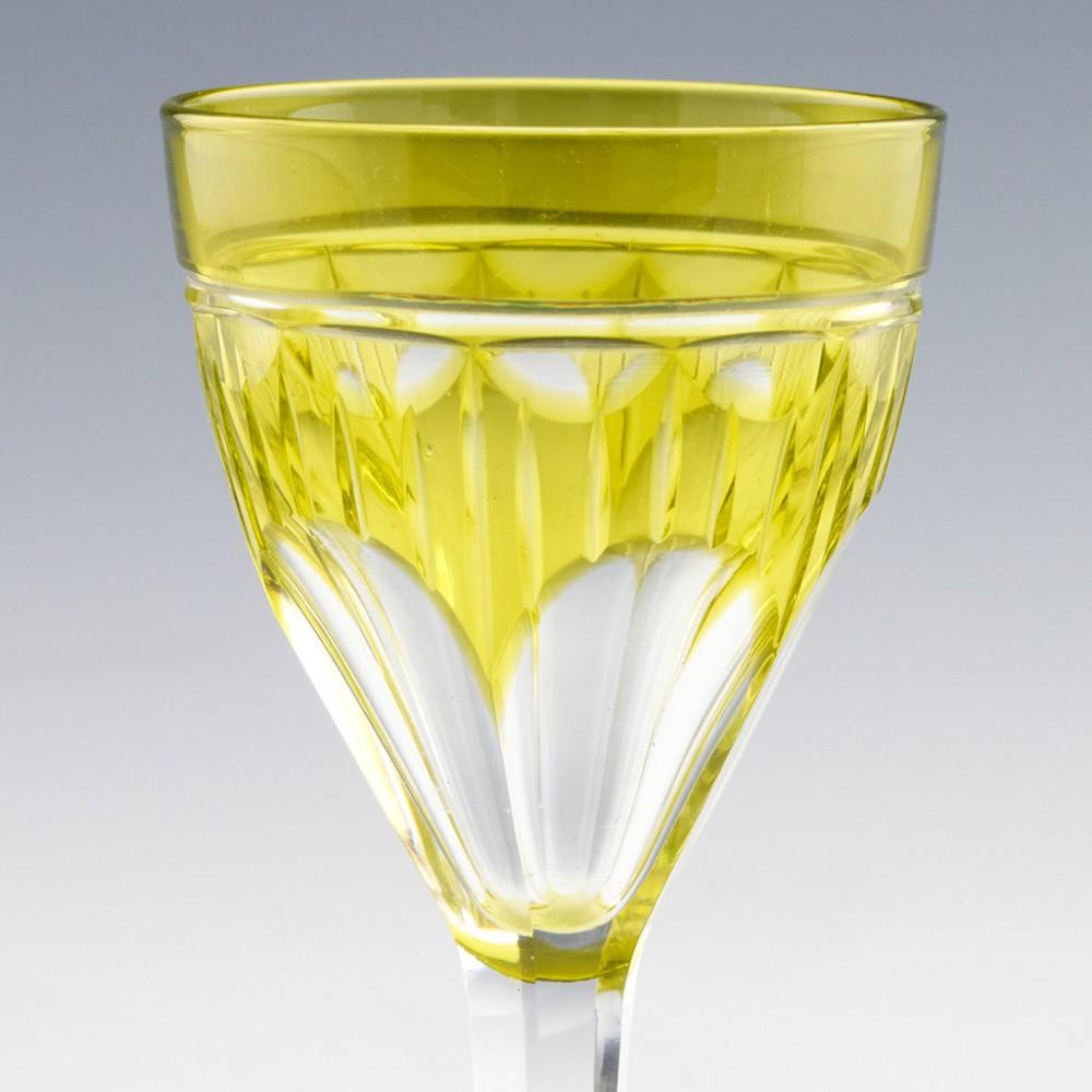 Liqueur Glasses - Set of Eight Uranium Cut to Clear by Laing Glasgow 4