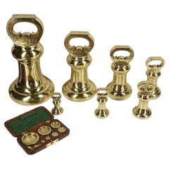Boxed Set of Victorian Brass Weights, circa 1880