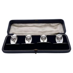 Antique Boxed Set Sterling Fox Head Card Holders