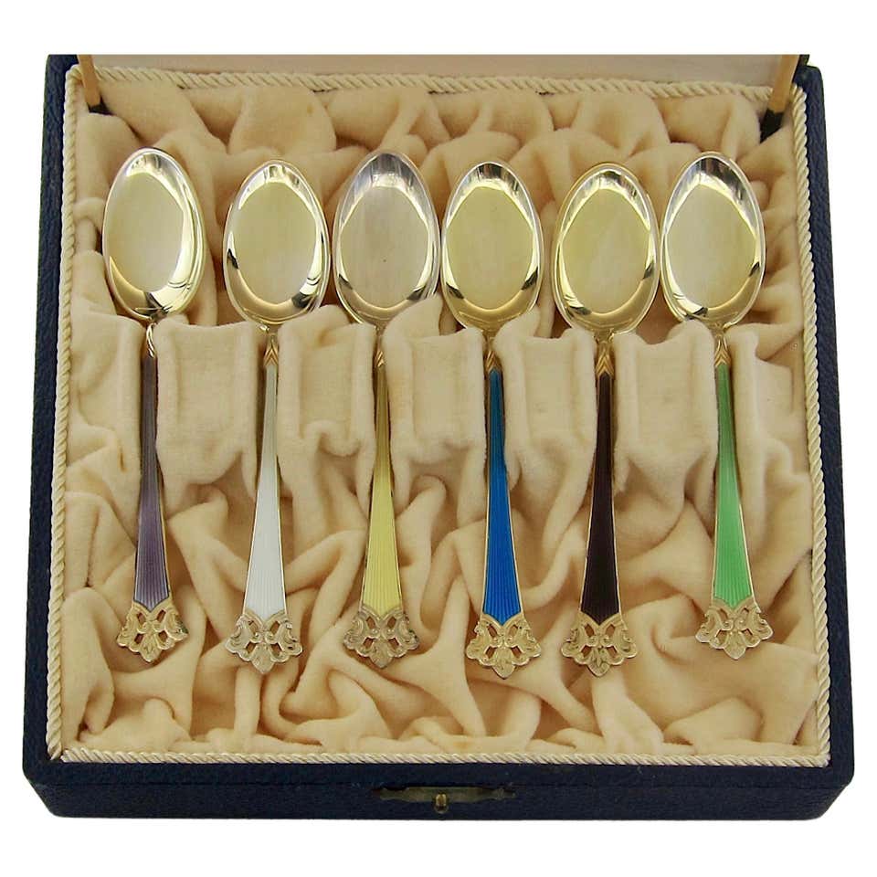 Set of 6 Sterling Silver Spoons from Cooper Brothers and Sons of ...