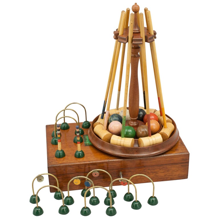 Boxed Table Croquet Set For Sale at 1stdibs