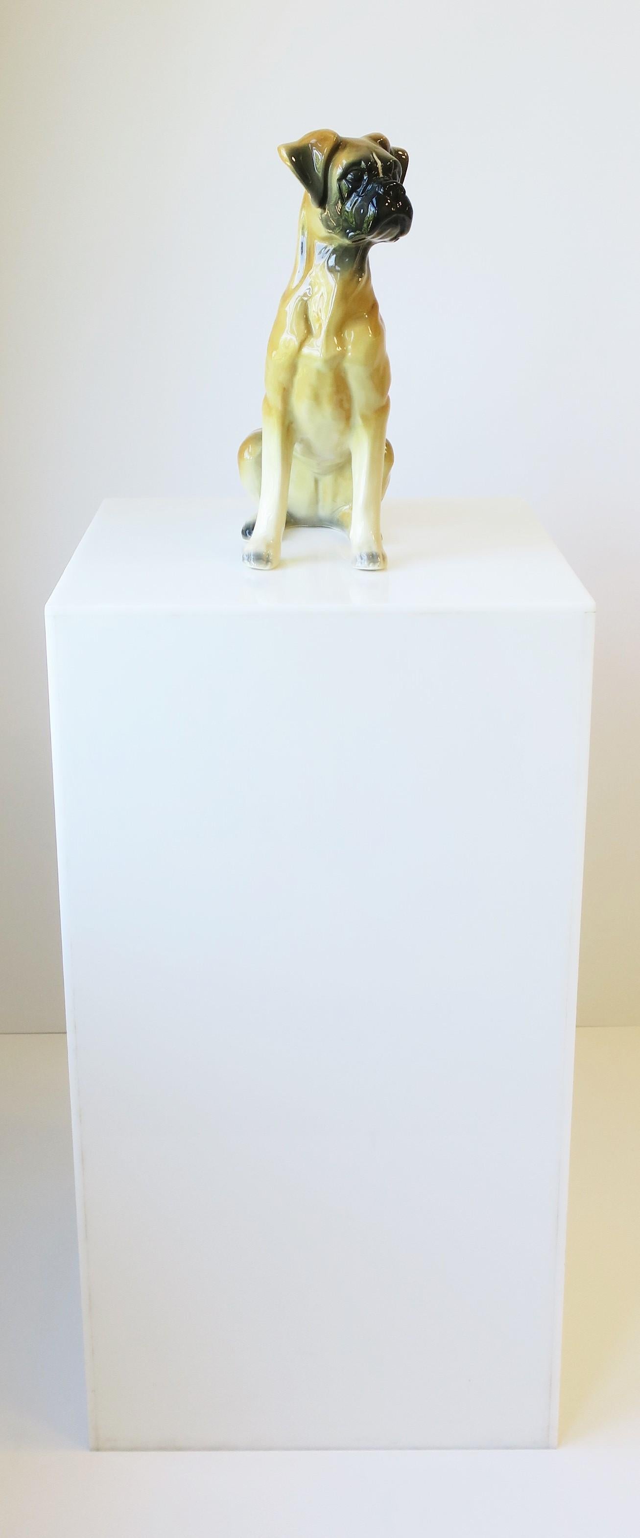 ceramic boxer dog figurine