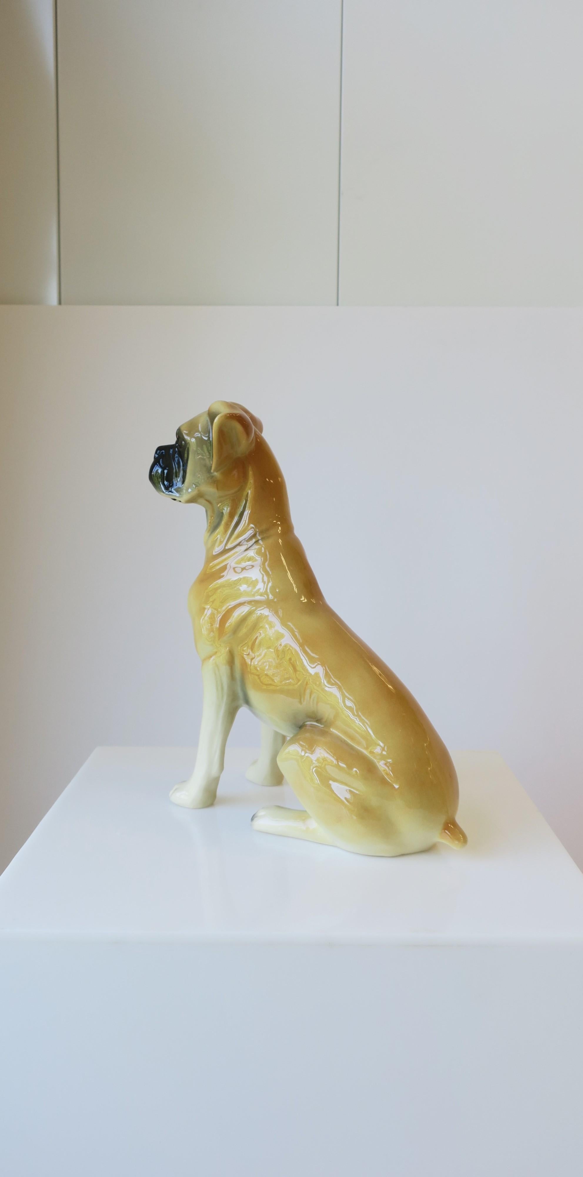 20th Century Ceramic Boxer Dog For Sale