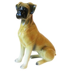 Cane Boxer in ceramica