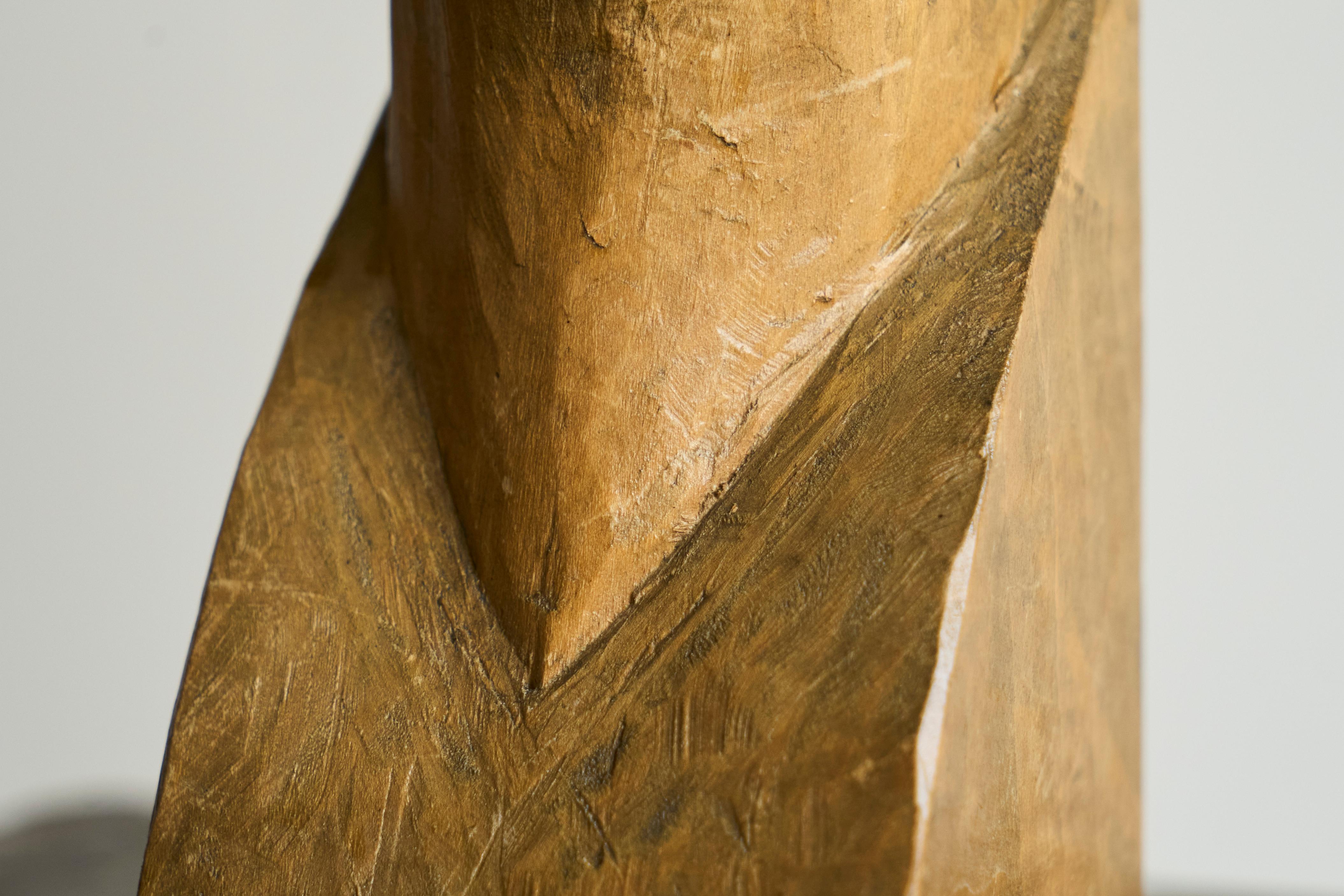 Sculpture ou serre-livre Boxer en bois massif sculpté Milieu du 20e siècle en vente 2