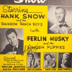 Boxing-Style Country Music Concert Poster, Signed by Waylon Jennings, 1965