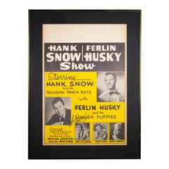 Boxing-Style Country Music Concert Poster, Signed by Waylon Jennings, 1965