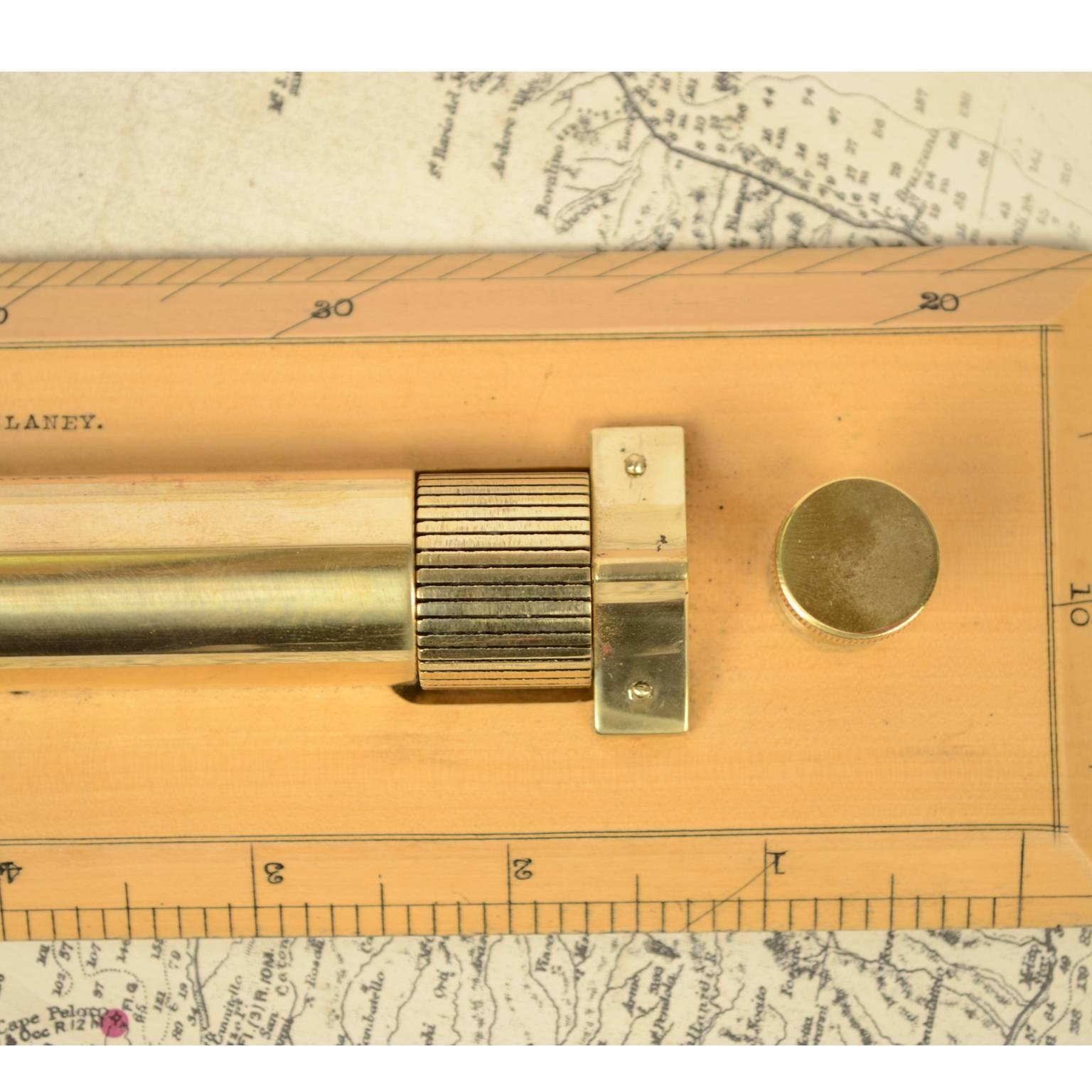 Boxwood Parallel for Nautical Charts Made in the Second Half of the 19th Century 8