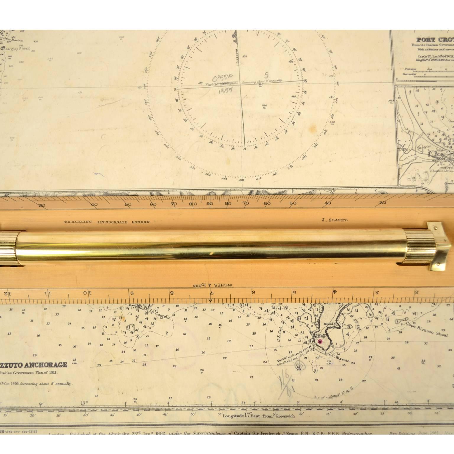 Boxwood Parallel for Nautical Charts Made in the Second Half of the 19th Century 4