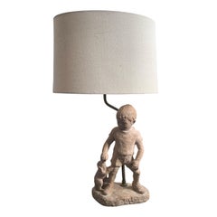 "Junge und sein Welpe"  Skulptur Jungenzimmerlampe von Sal Piri Auflage: 500 Stück Made in Edit
